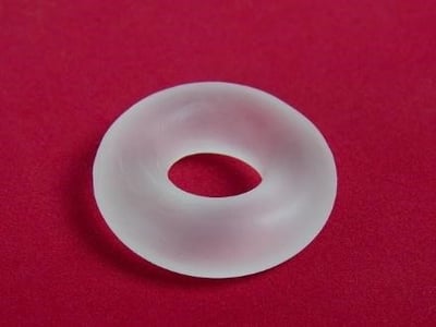 Anel peniano de silicone branco para ere&ccedil;&atilde;o