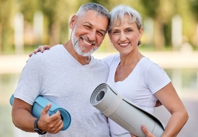 Um casal com um estilo de vida saud&aacute;vel para prevenir a disfun&ccedil;&atilde;o er&eacute;ctil no homem