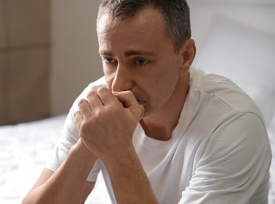 Ein depressiver Mann mit Prostataentz&uuml;ndung